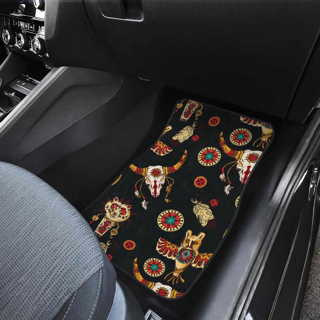 Native American Symbol Pattern Front and Back Car Floor Mats