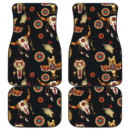 Native American Symbol Pattern Front and Back Car Floor Mats