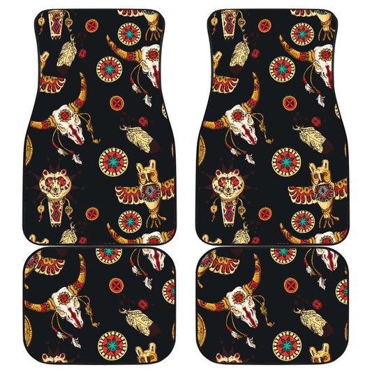 Native American Symbol Pattern Front and Back Car Floor Mats