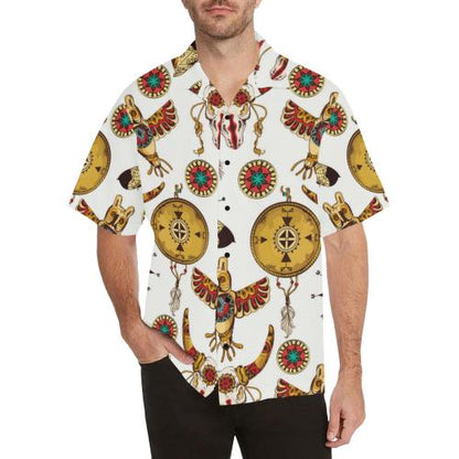 Native American Symbol Pattern Men Hawaiian Shirt