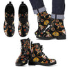 Native American Symbol Pattern Men Leather Boots