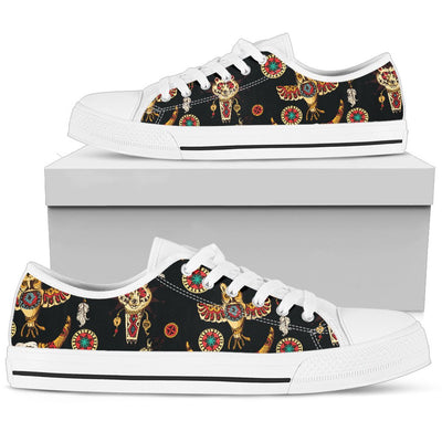 Native American Symbol Pattern Men Low Top Shoes