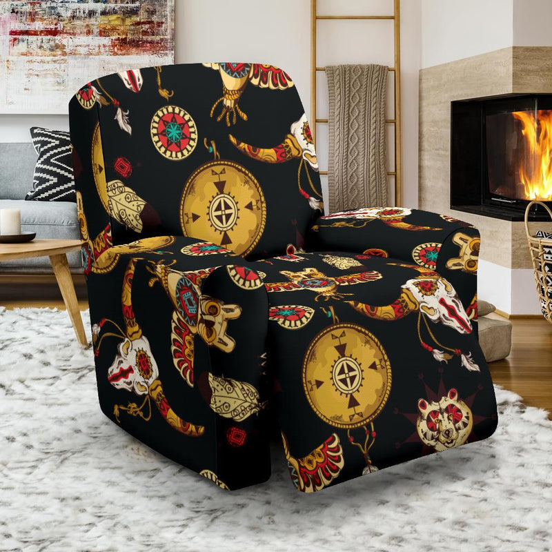 Native American Symbol Pattern Recliner Slipcover-JORJUNE.COM