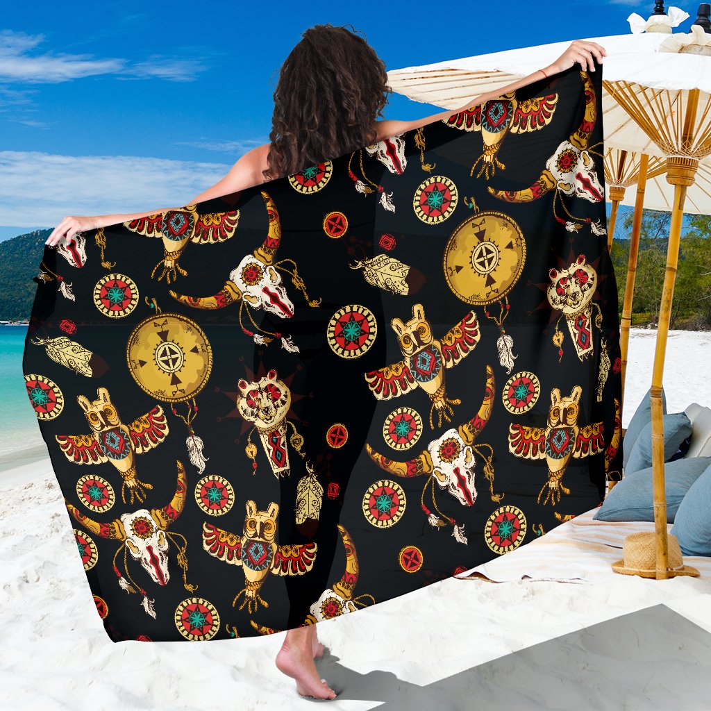 Native American Symbol Pattern Sarong Pareo Wrap