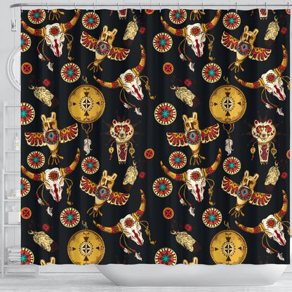 Native American Symbol Pattern Shower Curtain