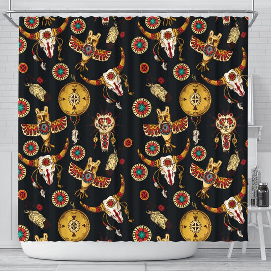Native American Symbol Pattern Shower Curtain