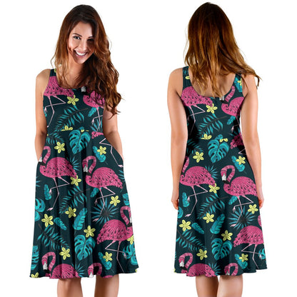 Native American Symbol Pattern Sleeveless Mini Dress