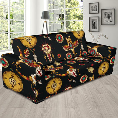 Native American Symbol Pattern Sofa Slipcover-JORJUNE.COM