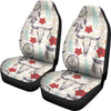 Native Buffalo Head Themed Design Print Universal Fit Car Seat Covers