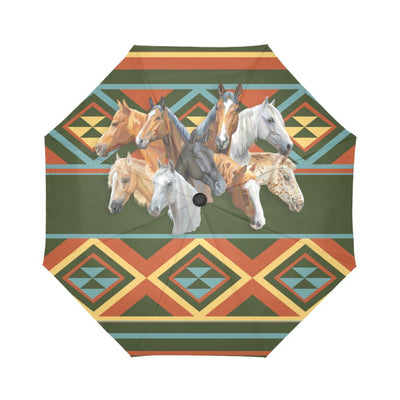Native Horse Automatic Foldable Umbrella