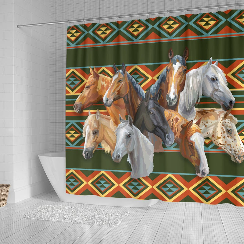 Native Horse Shower Curtain