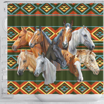 Native Horse Shower Curtain