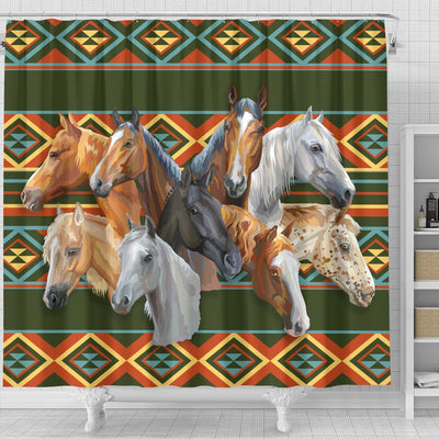 Native Horse Shower Curtain