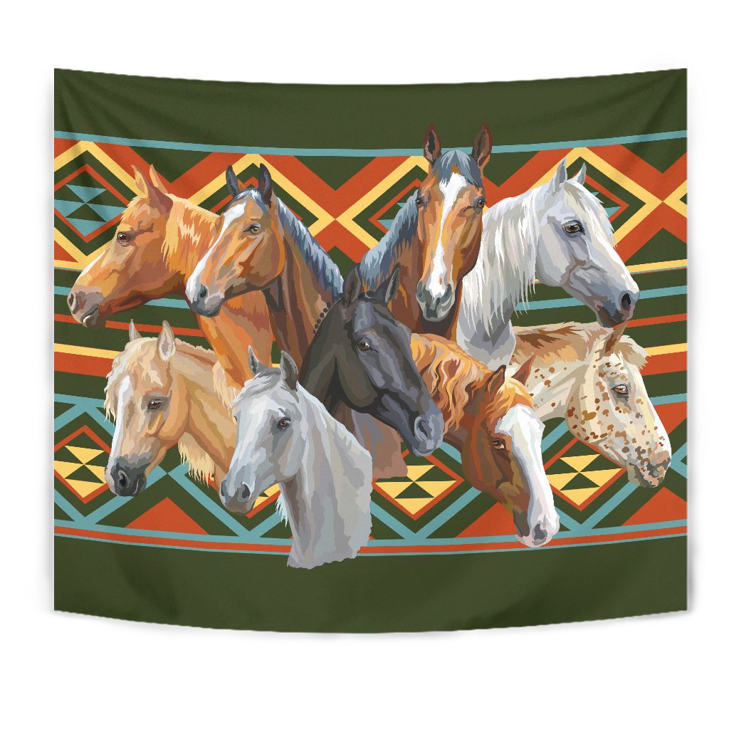 Native Horse Wall Tapestry