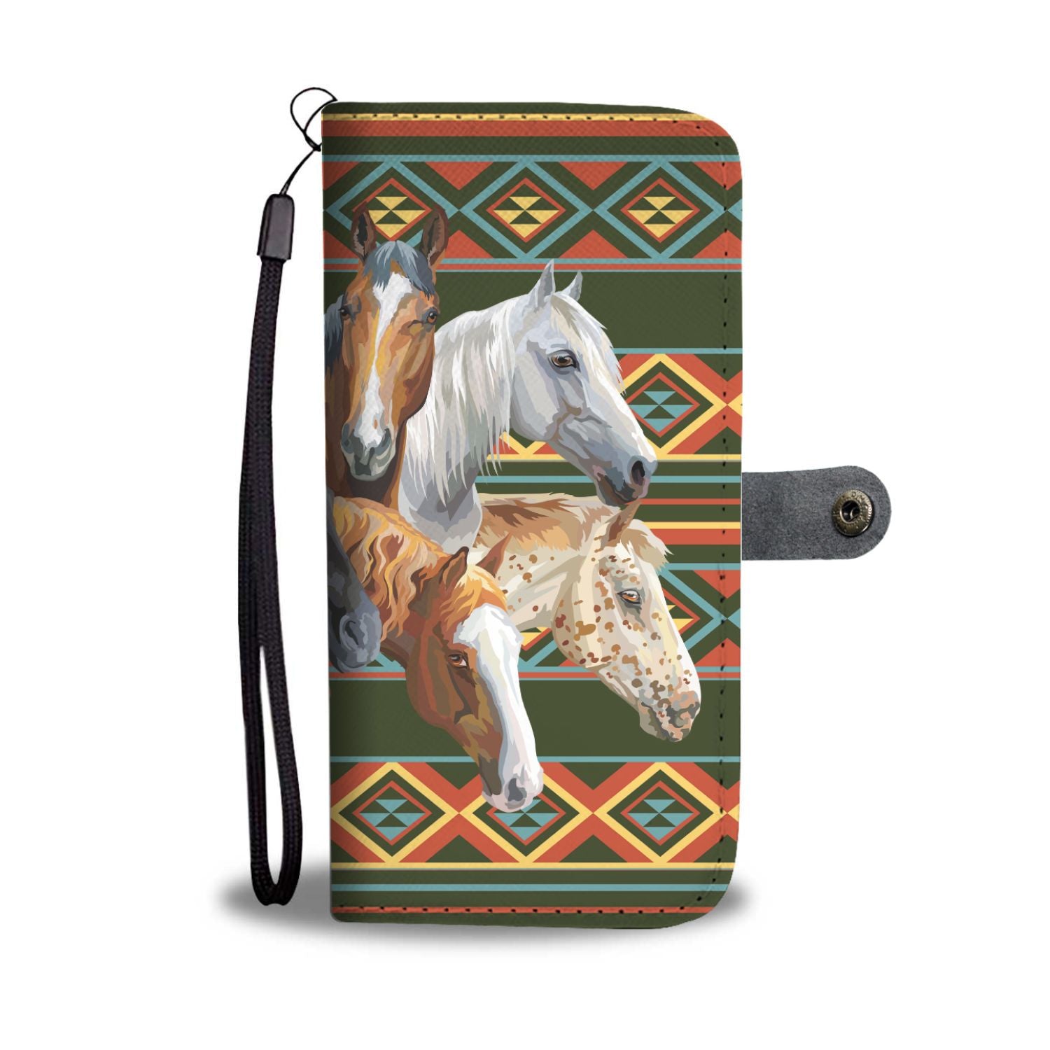 Native Horse Wallet Phone Case