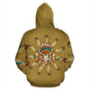 Native Indian Buffalo head All Over Zip Up Hoodie