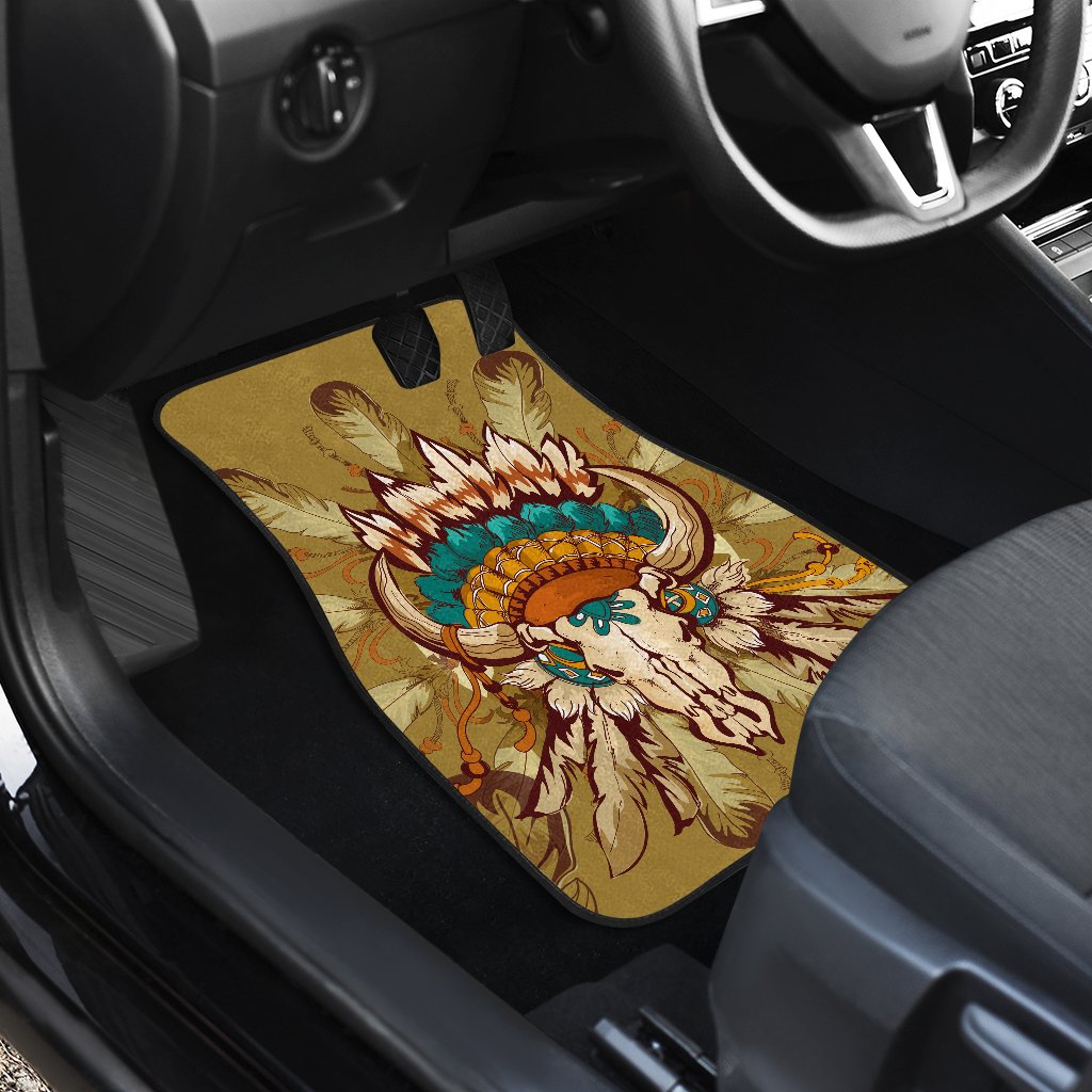 Native Indian Buffalo Head Car Floor Mats