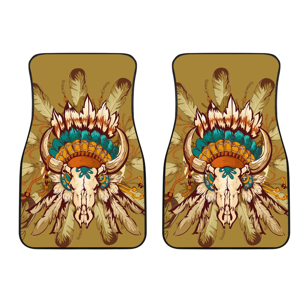 Native Indian Buffalo Head Car Floor Mats