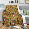 Native Indian Buffalo Head Fleece Blanket