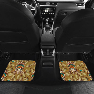 Native Indian Buffalo head Front and Back Car Floor Mats