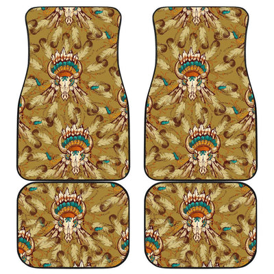 Native Indian Buffalo head Front and Back Car Floor Mats