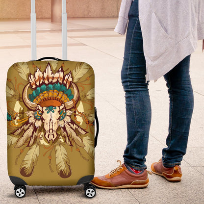 Native Indian Buffalo head Luggage Cover Protector