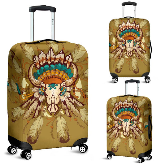 Native Indian Buffalo head Luggage Cover Protector