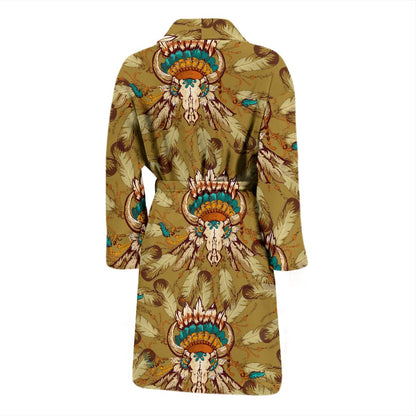 Native Indian Buffalo Head Men Bath Robe
