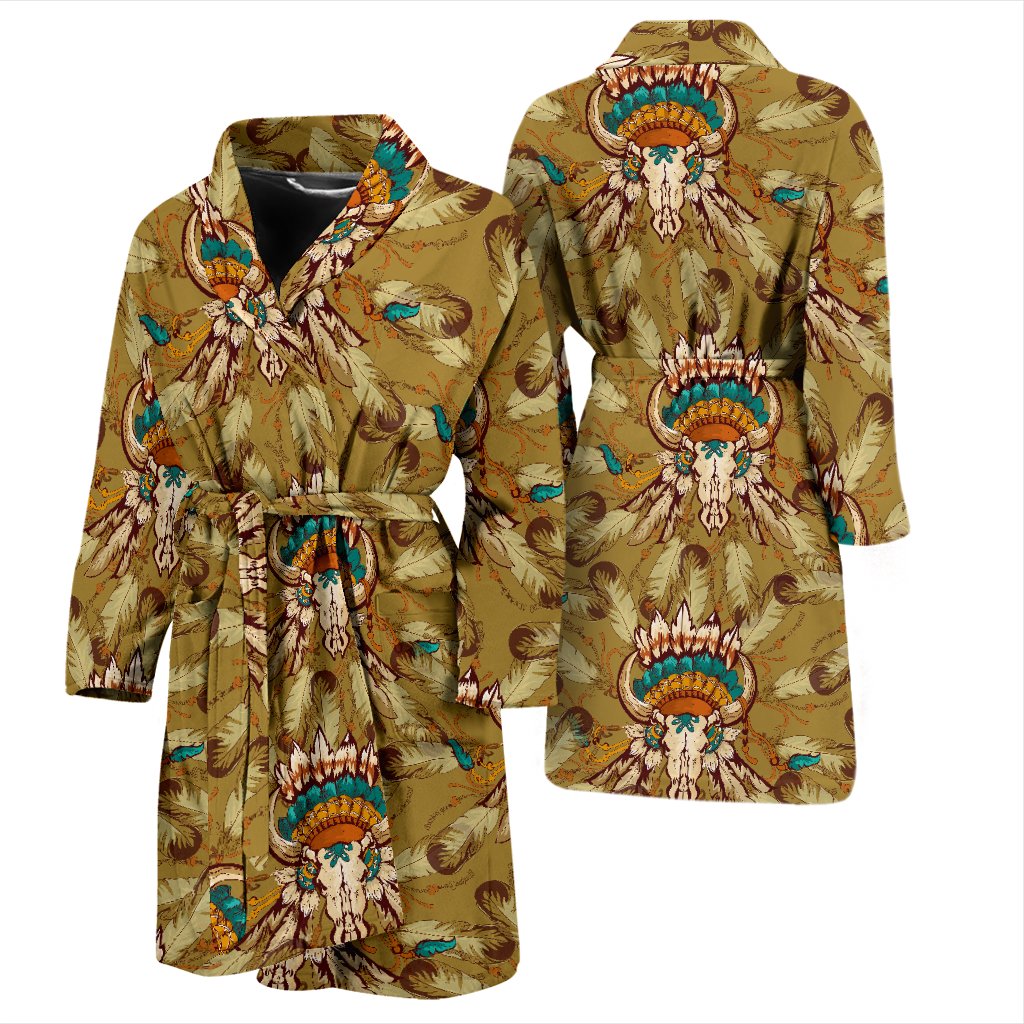 Native Indian Buffalo Head Men Bath Robe