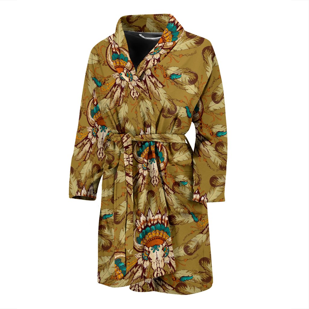 Native Indian Buffalo Head Men Bath Robe