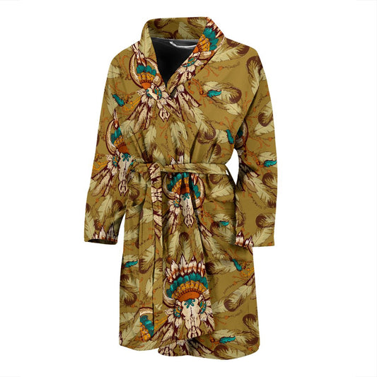 Native Indian Buffalo Head Men Bath Robe