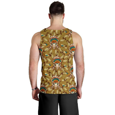 Native Indian Buffalo head Men Tank Top