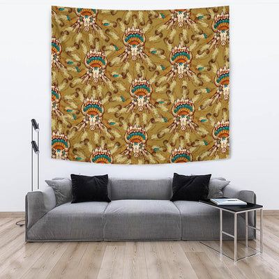 Native Indian Buffalo head Tapestry