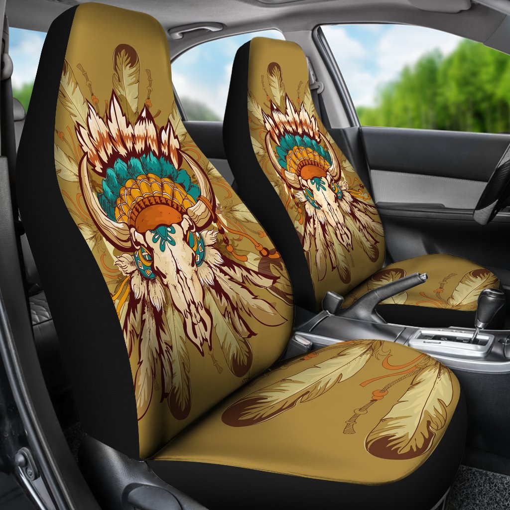 Native Indian Buffalo head Universal Fit Car Seat Covers