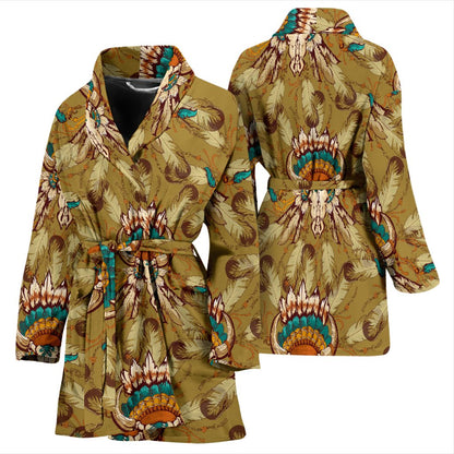 Native Indian Buffalo head Women Bath Robe