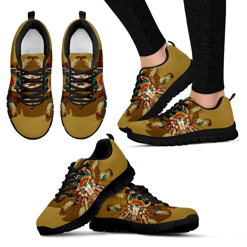 Native Indian Buffalo head Women Sneakers