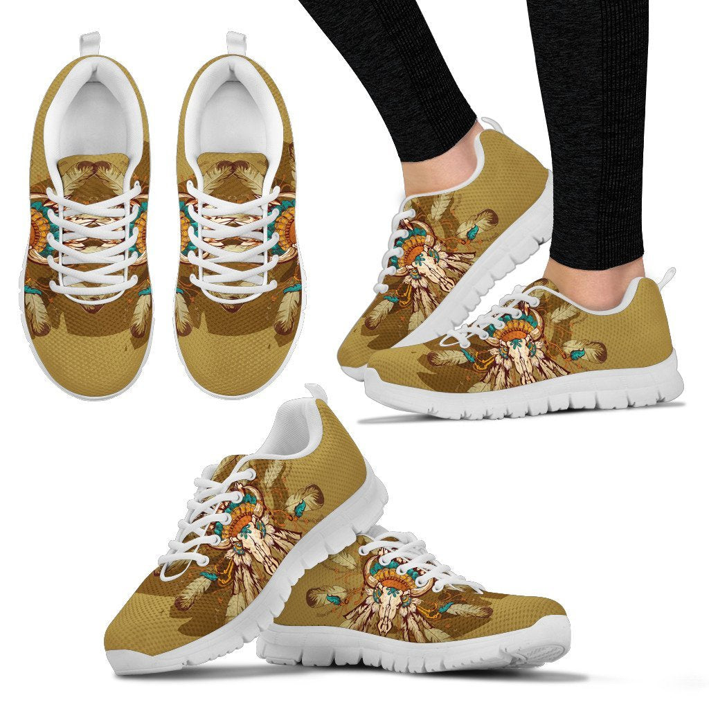 Native Indian Buffalo head Women Sneakers