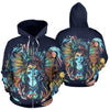 Native Indian Girl All Over Zip Up Hoodie