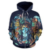 Native Indian Girl All Over Zip Up Hoodie