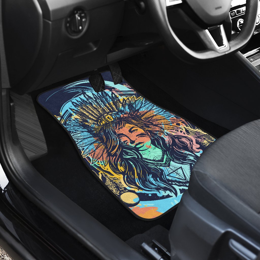 Native Indian Girl Car Floor Mats