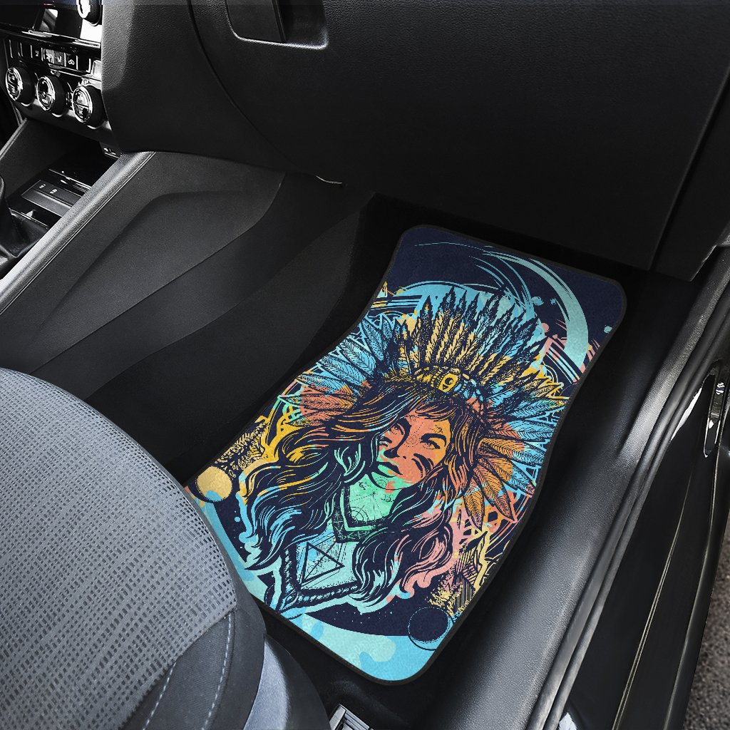 Native Indian Girl Car Floor Mats