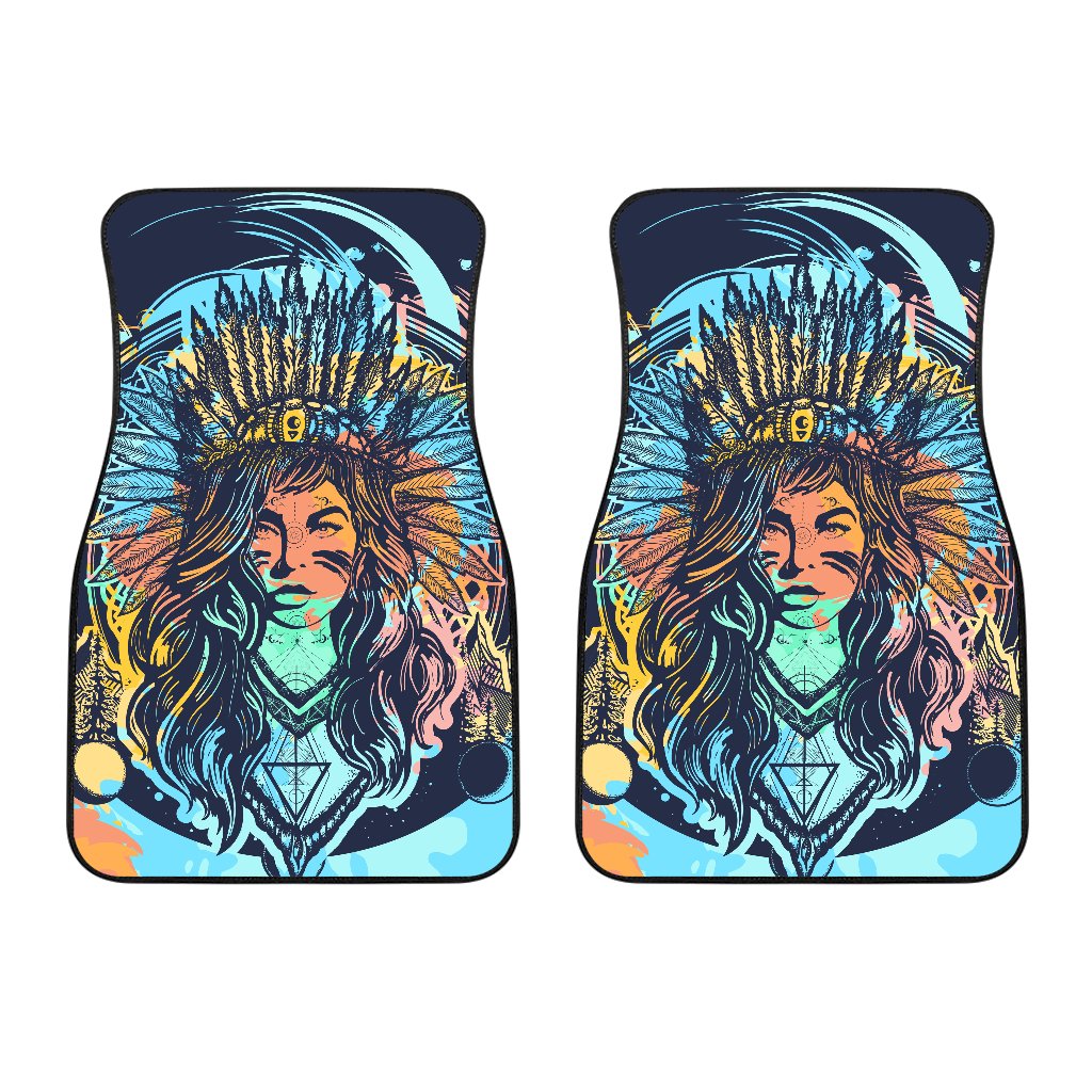 Native Indian Girl Car Floor Mats
