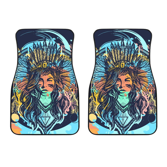 Native Indian Girl Car Floor Mats