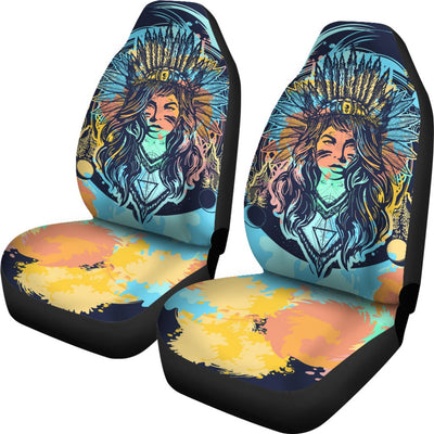Native Indian Girl Universal Fit Car Seat Covers