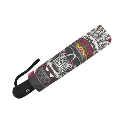 Native Indian Skull Automatic Foldable Umbrella