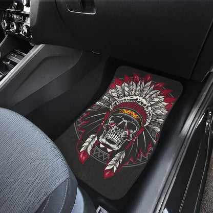 Native Indian Skull Car Floor Mats