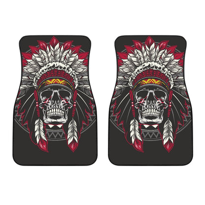 Native Indian Skull Car Floor Mats
