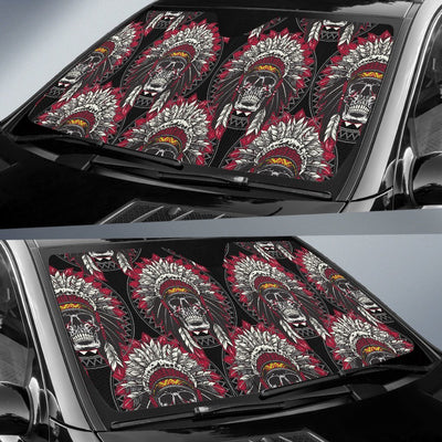 Native Indian Skull Car Sun Shade-JorJune