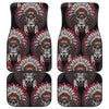 Native Indian Skull Front and Back Car Floor Mats