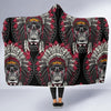 Native Indian Skull Hooded Blanket-JORJUNE.COM